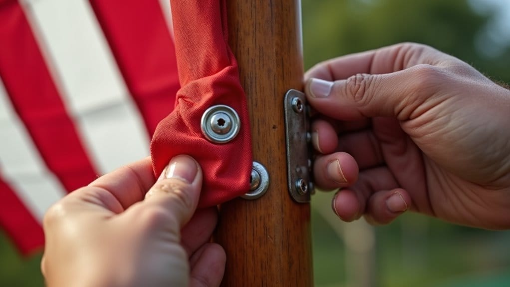 How to Attach a Flag to a Wooden Pole