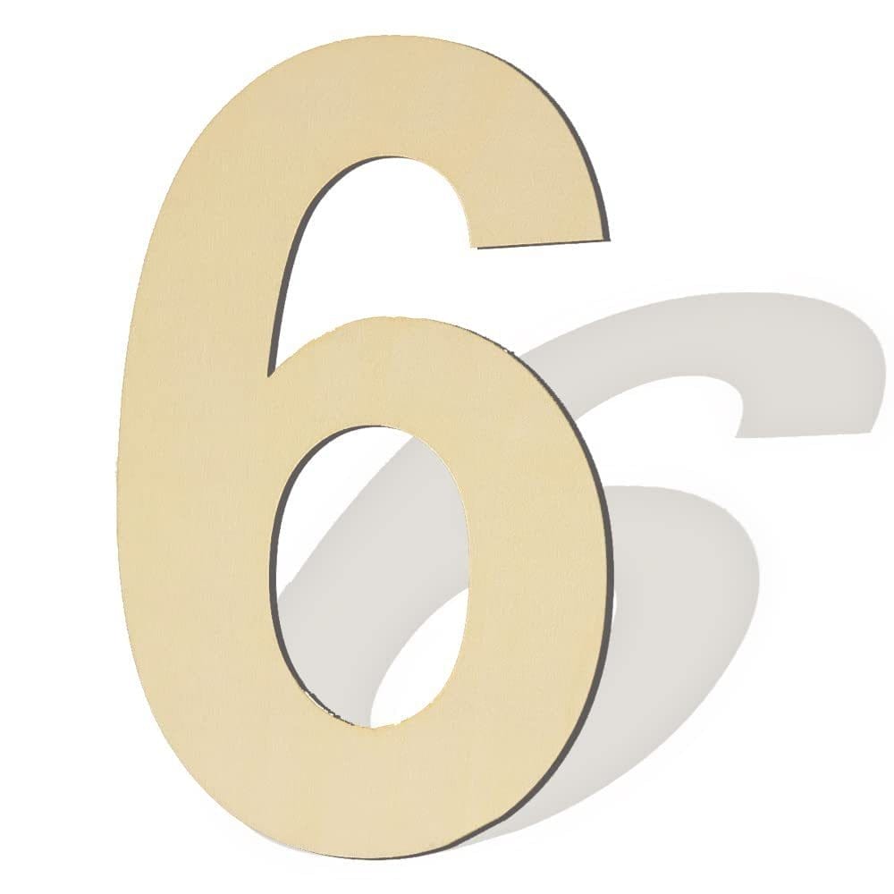 Number six cutout, ideal for crafts, decoration, or educational projects.