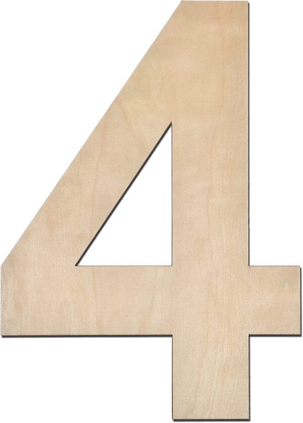 Wooden number 4.