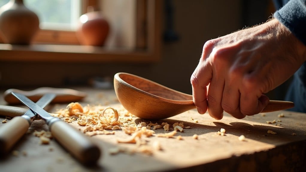 how to carve wooden spoons