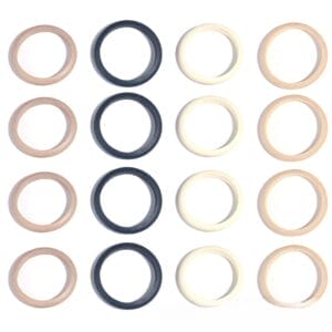 Wholesale Wooden Bangle Bracelets: Polished natural wood bangles in assorted colors