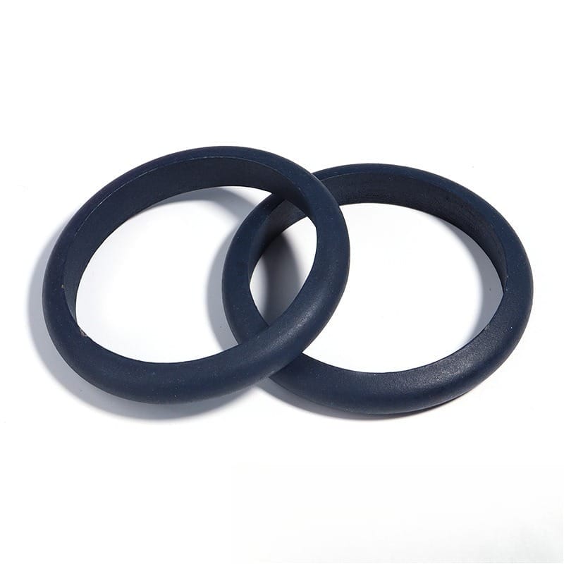 Wholesale Wooden Bangle Bracelets: Polished dark blue natural wood bangle bracelet set
