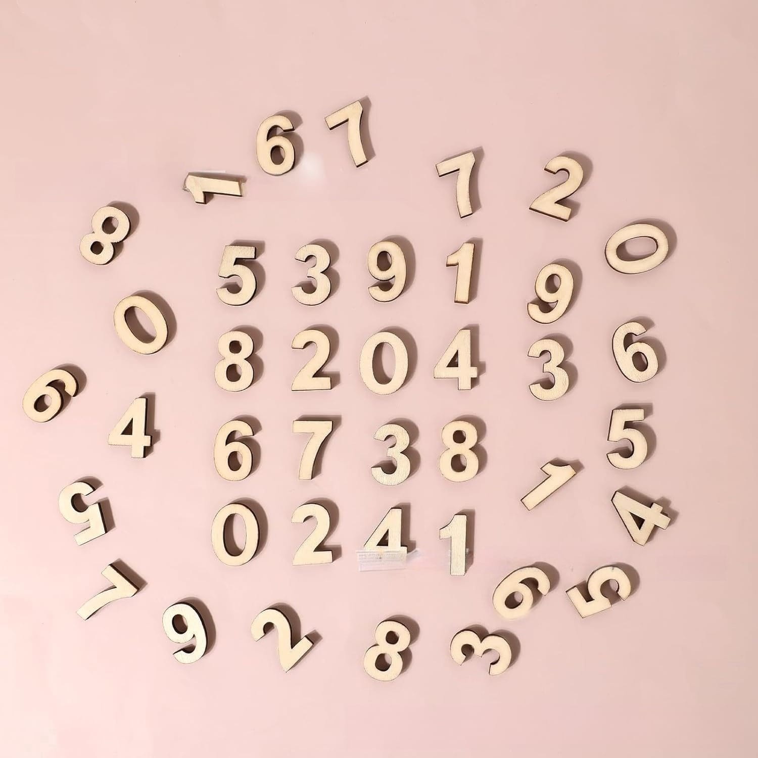 Bulk Wooden Numbers Craft Set (2x3 cm): Unfinished wood numbers for nursery decor, DIY painting, and crafts.