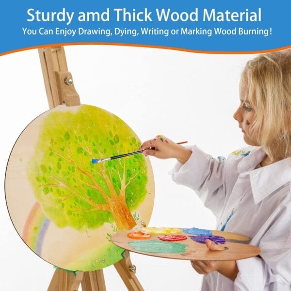 Wholesale 18 inch unfinished wood rounds for crafts. DIY craft bases, 0.3cm thick for drawing, dying, writing, or wood burning.