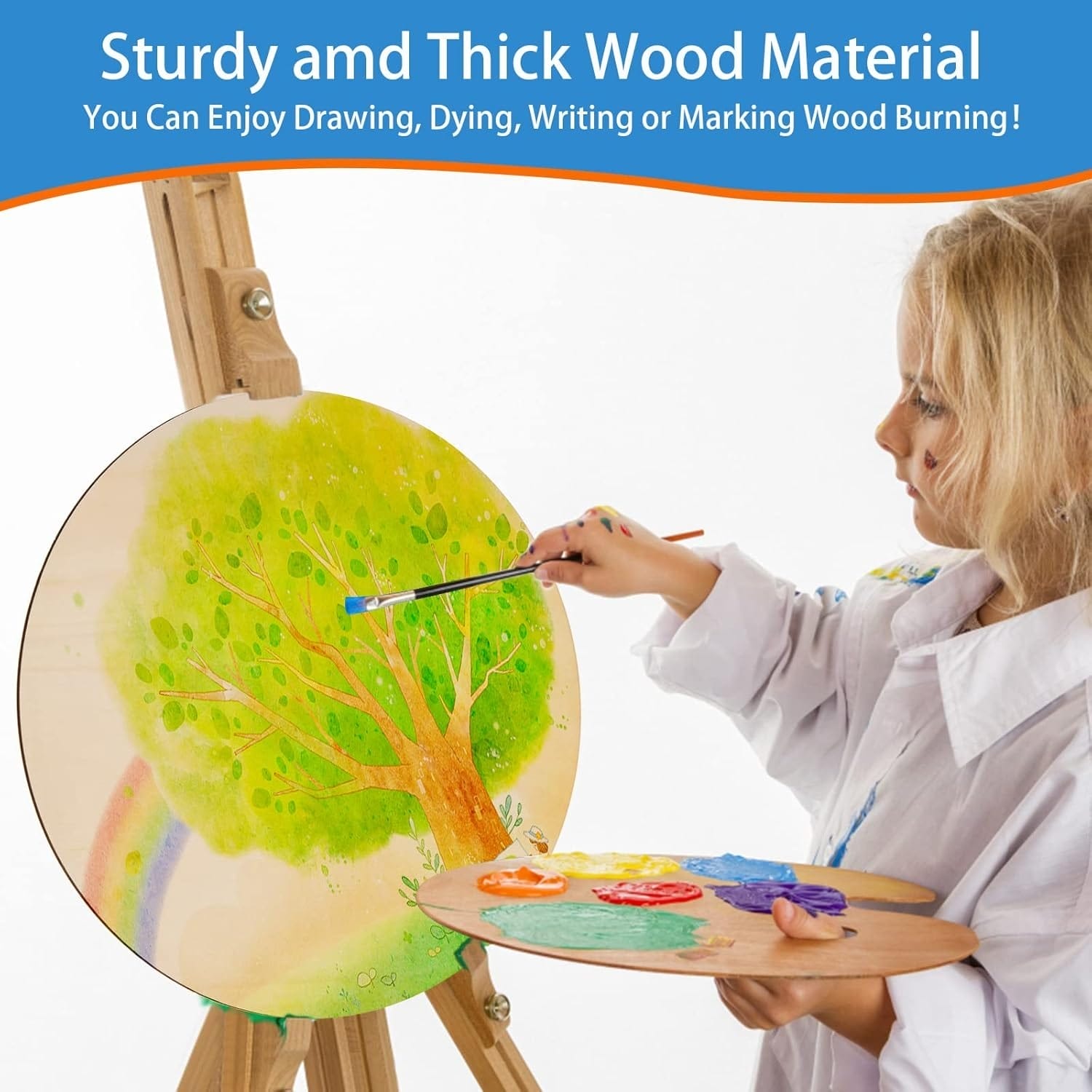 Wholesale 18 inch unfinished wood rounds for crafts. DIY craft bases, 0.3cm thick for drawing, dying, writing, or wood burning.