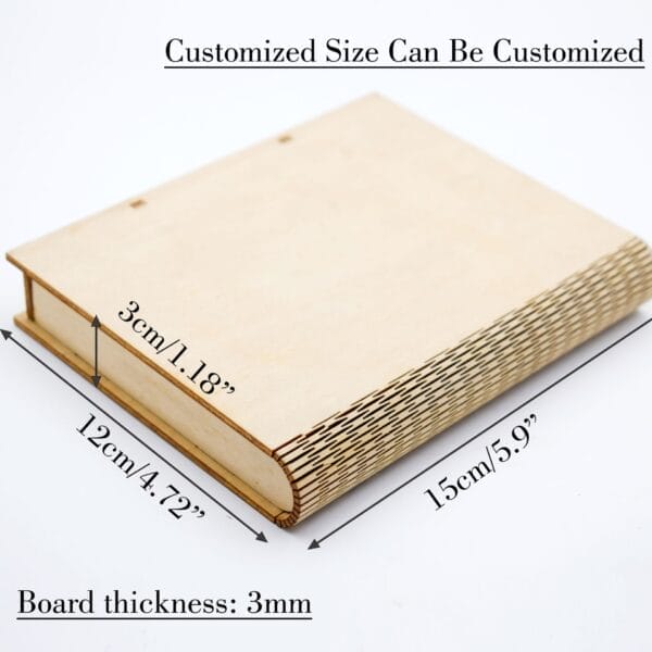Custom Carved Wooden Box: Laser cut wooden box featuring detailed carvings and precise dimensions.