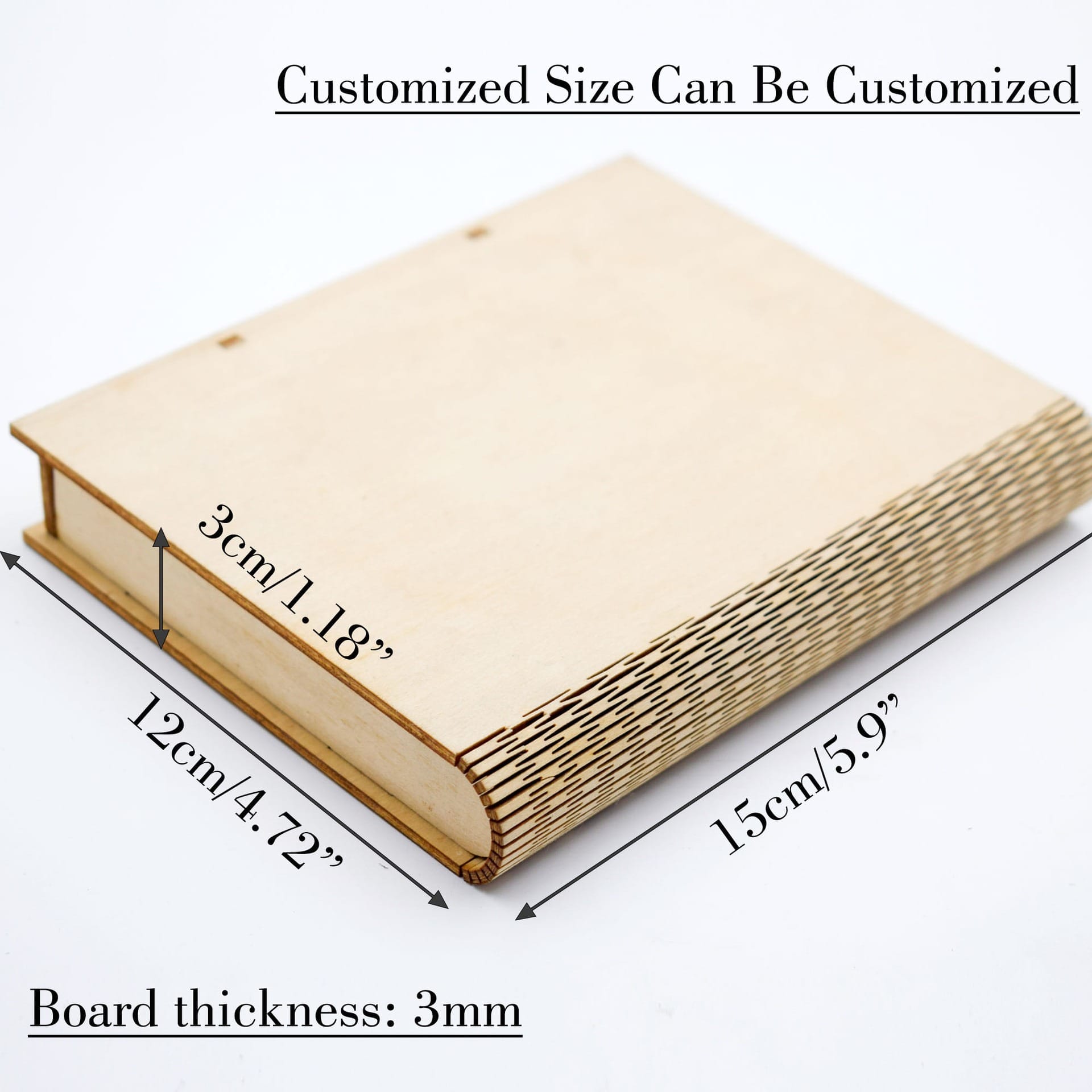 Custom Carved Wooden Box: Laser cut wooden box featuring detailed carvings and precise dimensions.