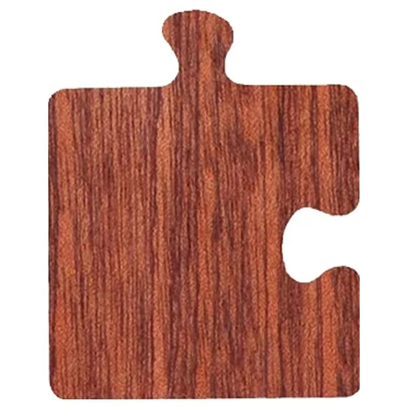 AUTO-DRAFT wooden puzzle piece with a unique wood grain pattern.