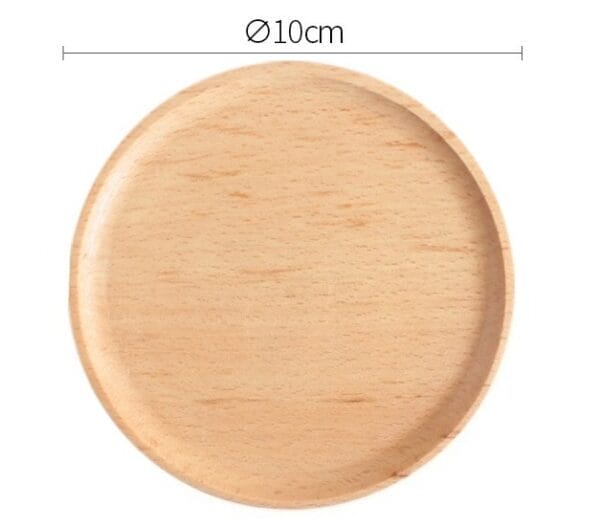 Custom Logo Engraved Wood Drink Coaster: Round, 10cm diameter wood drink coaster