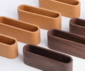 Wholesale Black Walnut Wooden Business Card Holder: light and dark wooden business card holders.