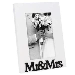 Mr & Mrs custom wood picture frame for wedding photos and home decor