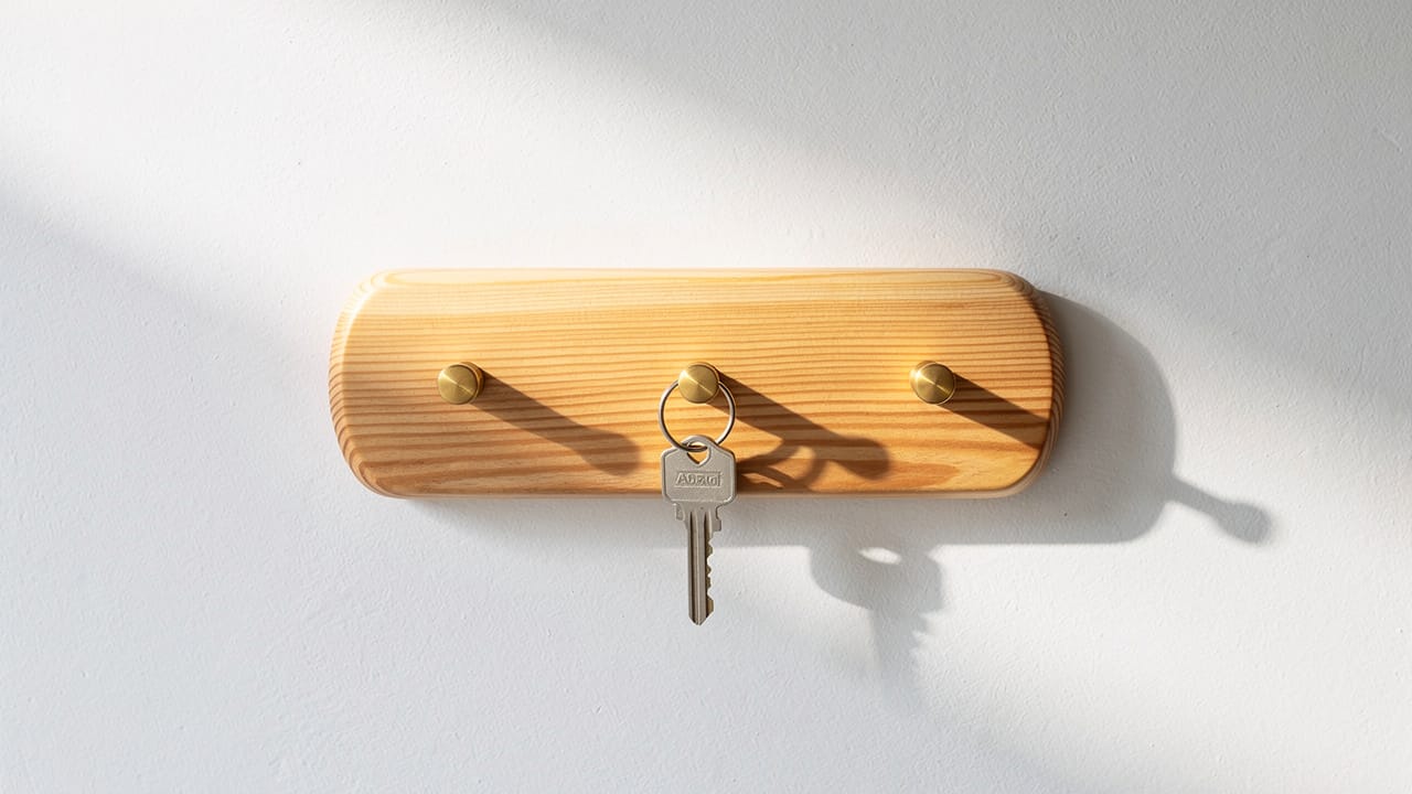 how to design a key holder using wood