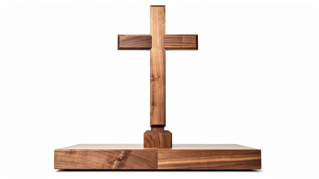 how to make a wooden cross stand up​