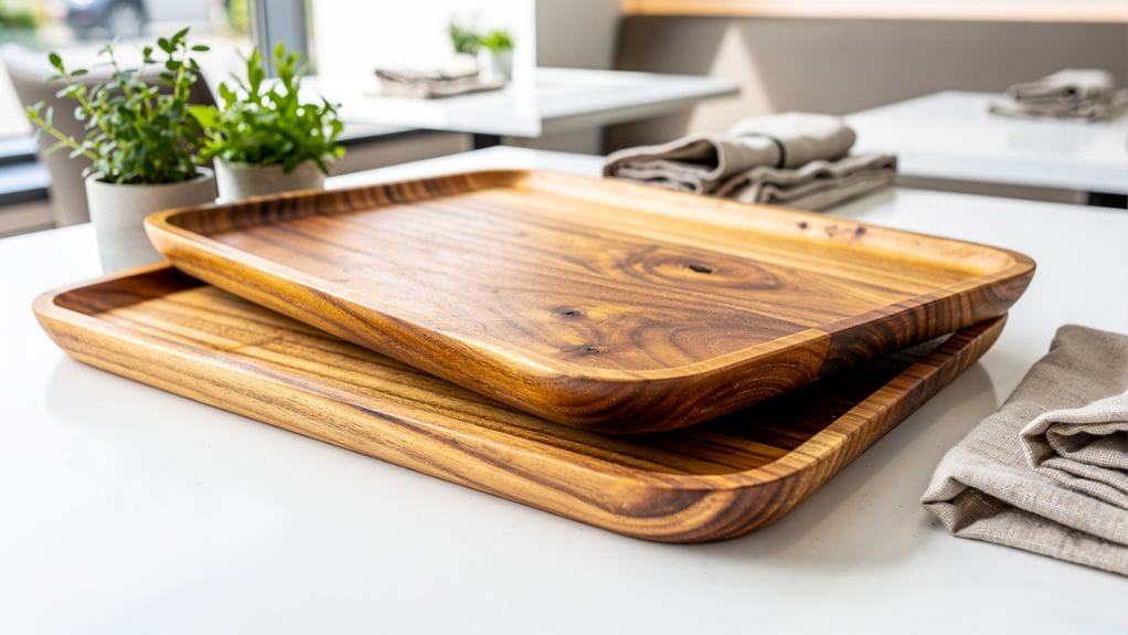 Types of Trays: Wooden Trays Add Natural Elegance and Are Versatility