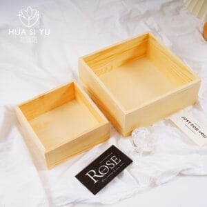 Unfinished wooden boxes: small and large sizes, perfect for crafts or storage.