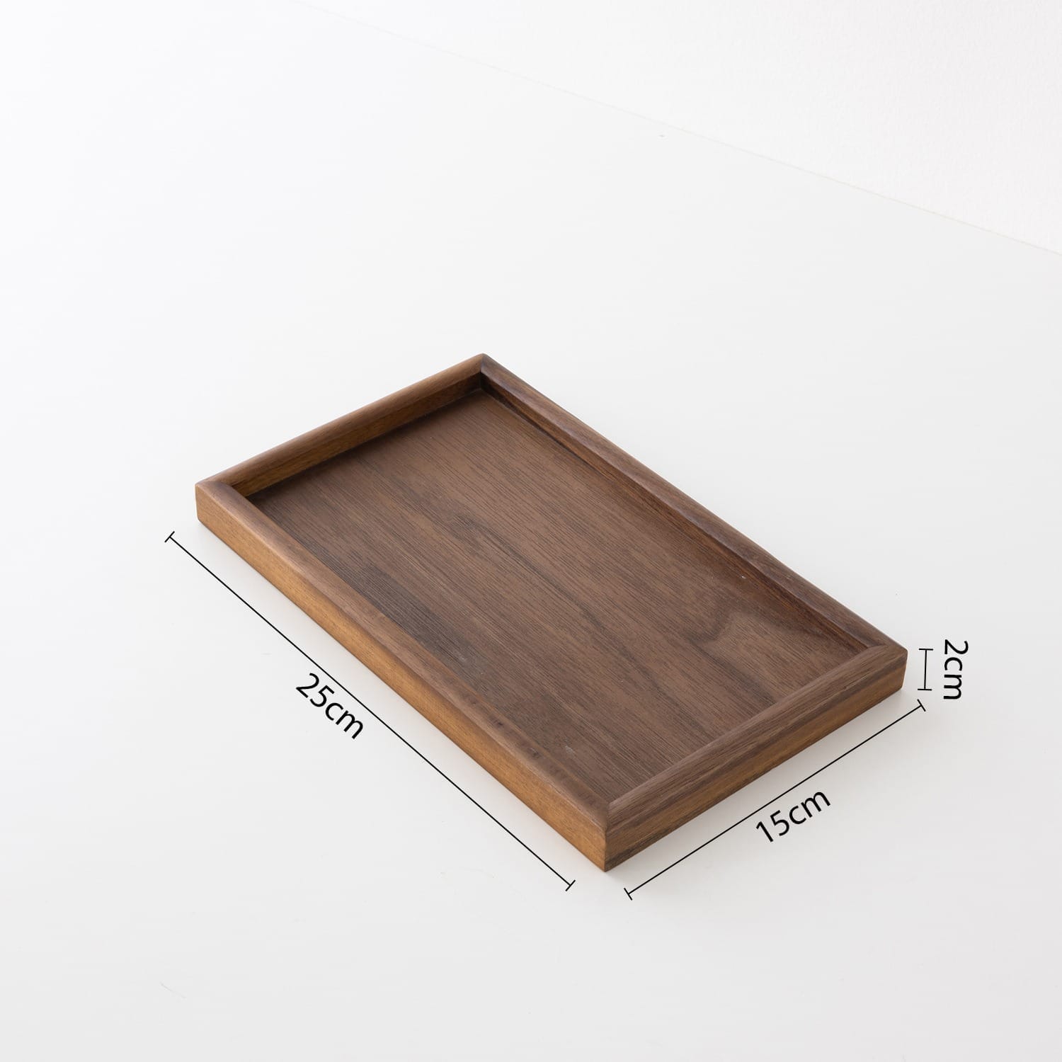 Walnut Personalised Wooden Jewellery Tray: Boutique display and storage solution with raised border.