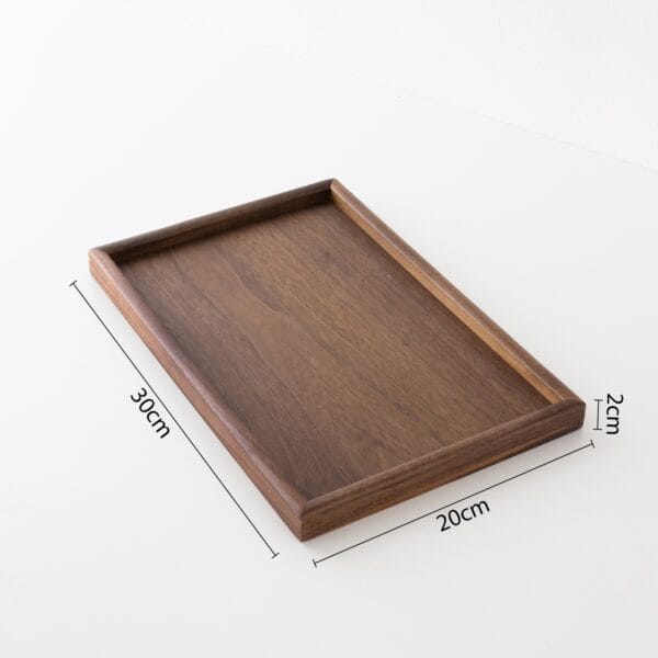 Walnut Personalised Wooden Jewellery Tray, 30x20cm. Boutique display & storage solution.