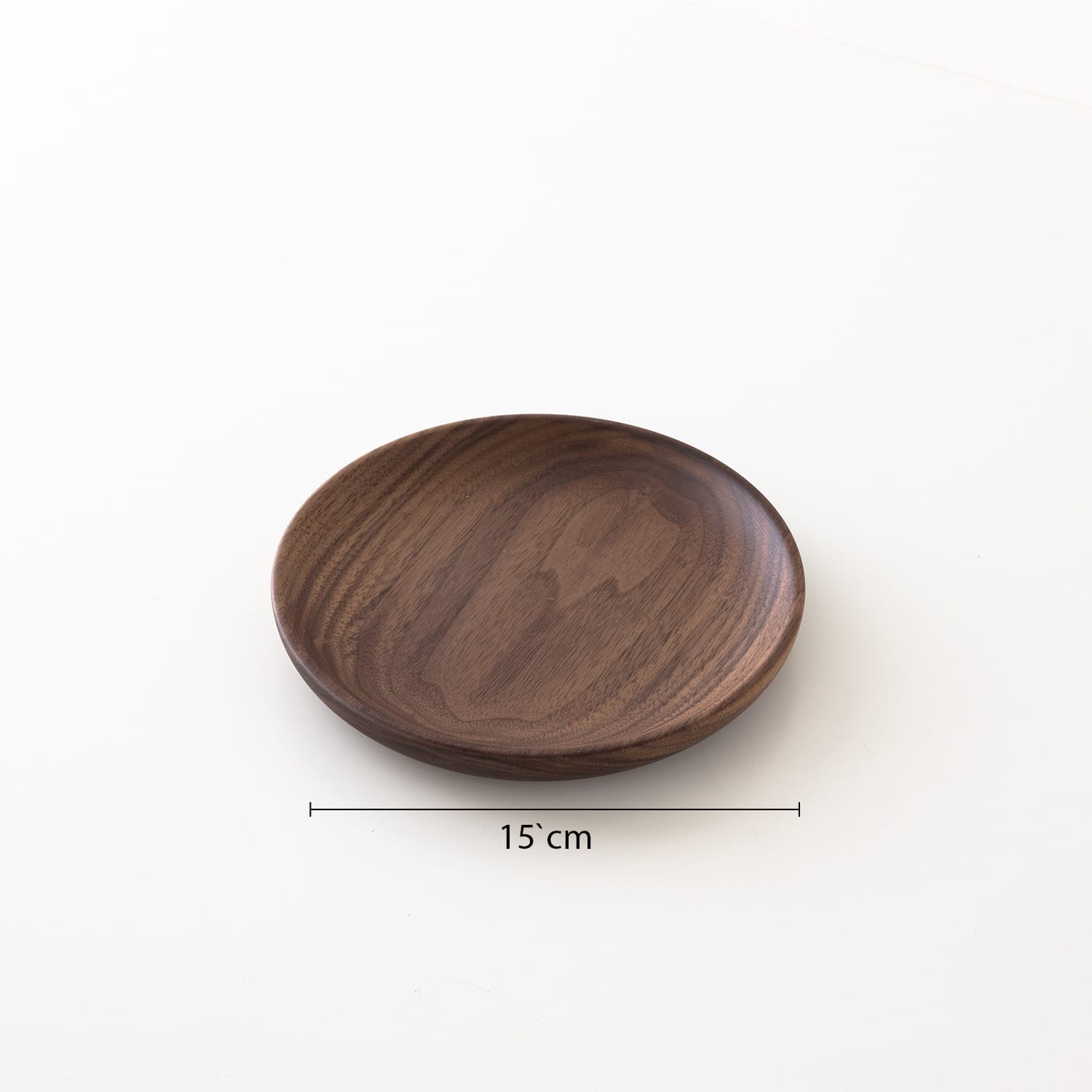 Walnut Personalised Wooden Jewellery Tray: Dark brown wooden plate for boutique display & storage.