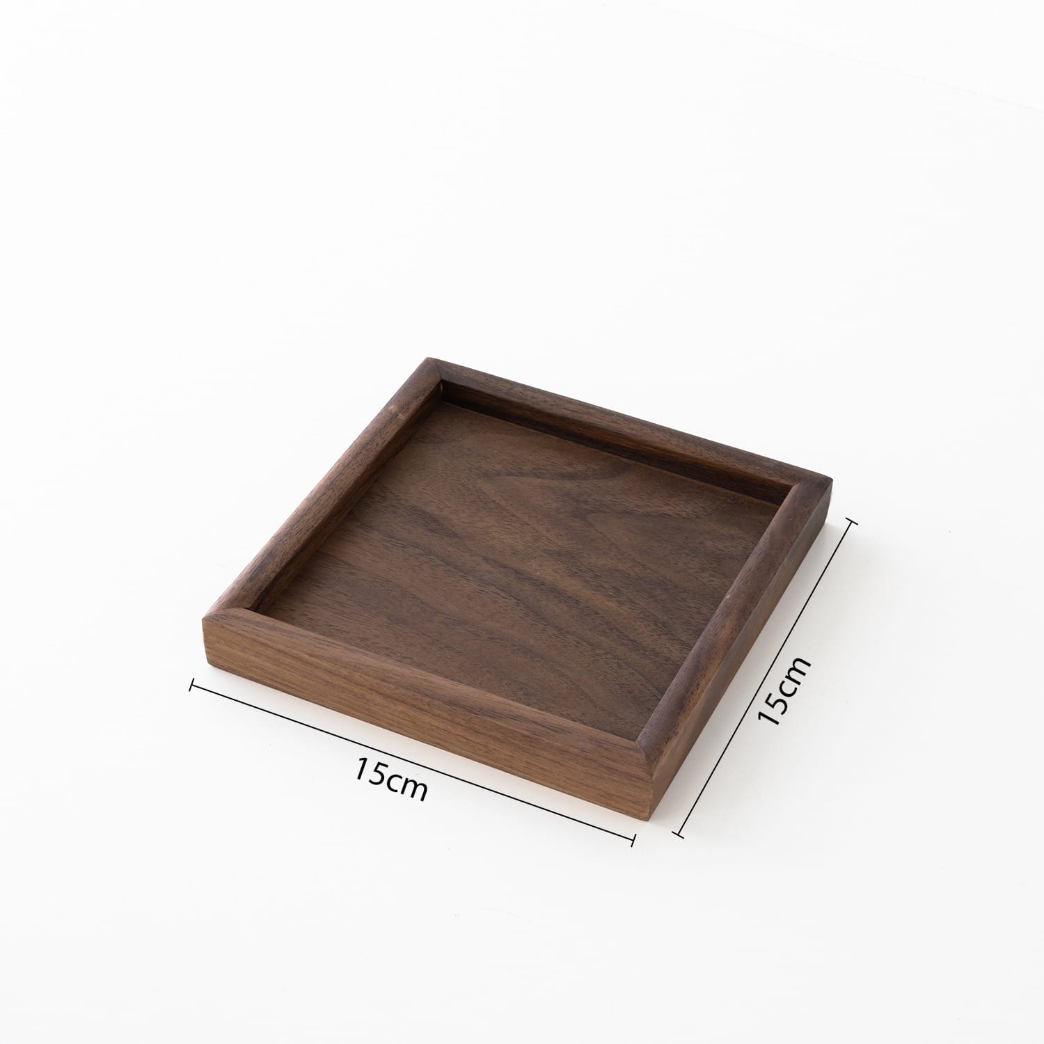 Walnut Personalised Wooden Jewellery Tray (15cm): Boutique display and storage for jewelry or small items.
