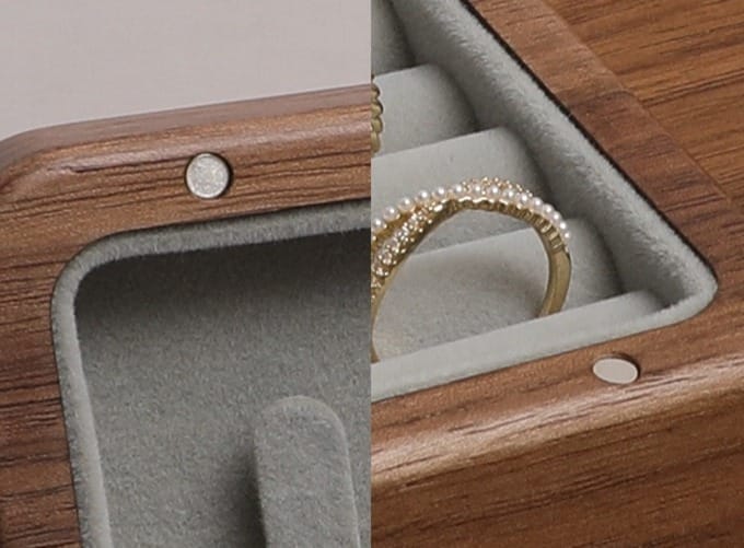 AUTO-DRAFT: Wooden jewelry box with soft velvet lining and secure magnetic closure
