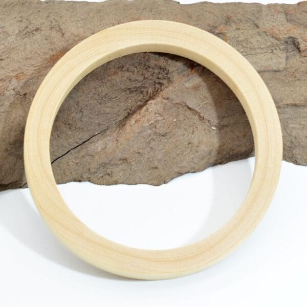 Unpainted Wooden Bangle: Raw wood bracelet blank for DIY jewelry making; bulk pack available