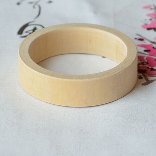 Unpainted Wooden Bangle: Raw wooden bracelet blank for DIY jewelry making, bulk pack available
