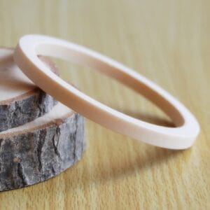 Unpainted Wooden Bangles: Raw wooden bracelet blanks for DIY jewelry making