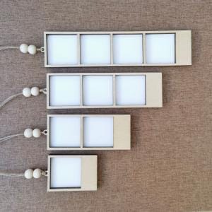 Wholesale Wood Craft Frames: Wooden mini photo frames with multiple slots, perfect for crafts.
