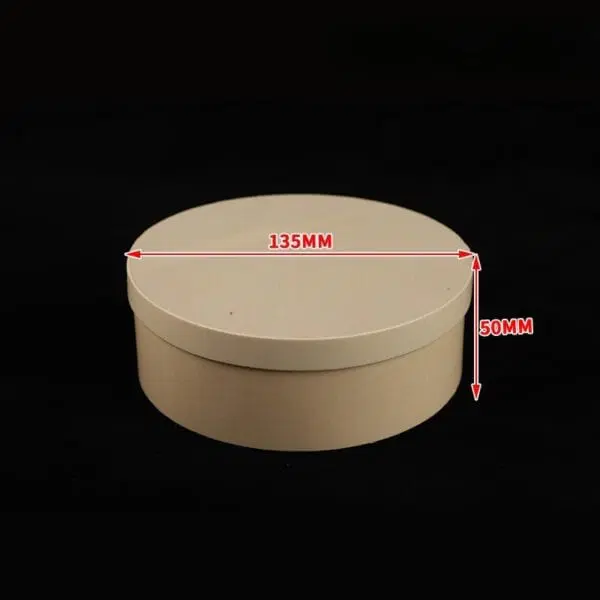 Round beige AUTO-DRAFT box, 135mm diameter, 50mm height.