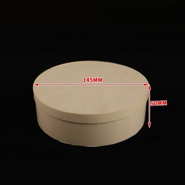 Round wooden box, 145mm diameter, 50mm height