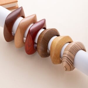 Vintage Square & Hexagon Wooden Bangles: Assorted handcrafted styles in bulk.