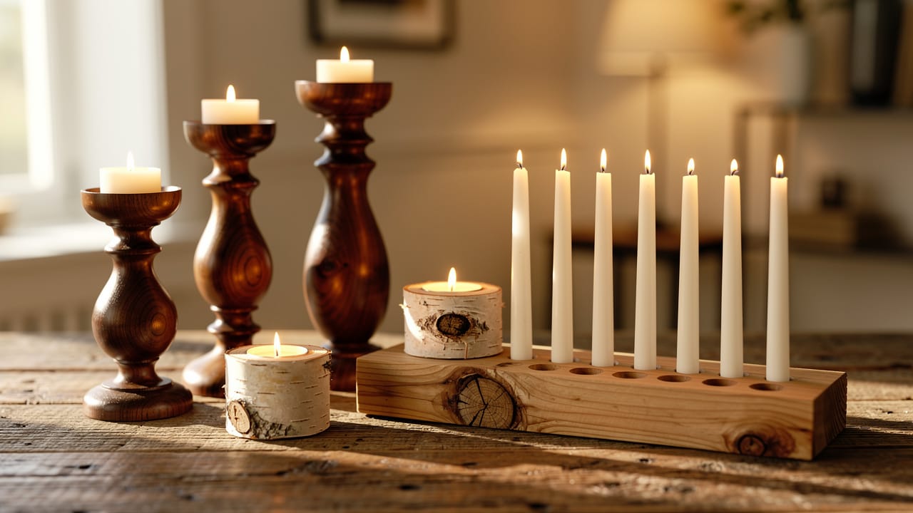 wooden candle holder ideas