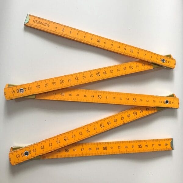 Orange 1.5m wooden folding ruler, 5-section metric ruler by Wooden Folding Ruler Manufacturers
