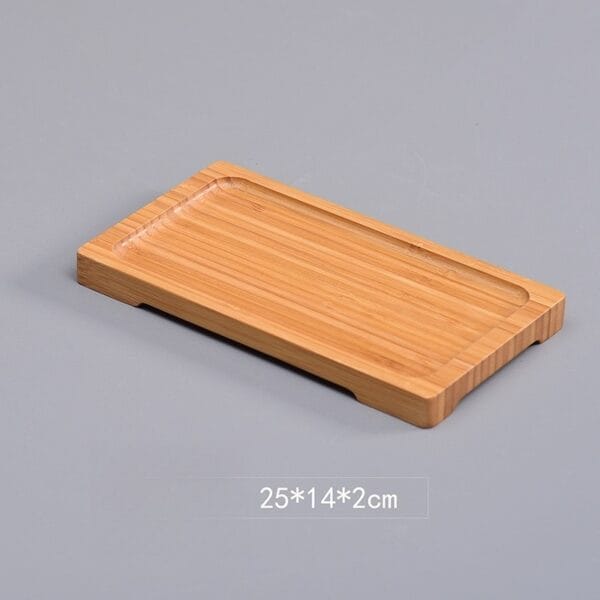 Custom Wooden Gift Tray Wholesale: Rectangular wood tray with raised edges.