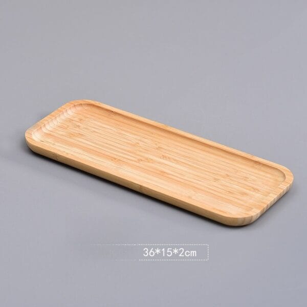 Custom wooden gift tray wholesale: Rectangular bamboo serving tray.