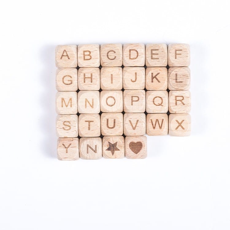 wooden letter beads wholesale