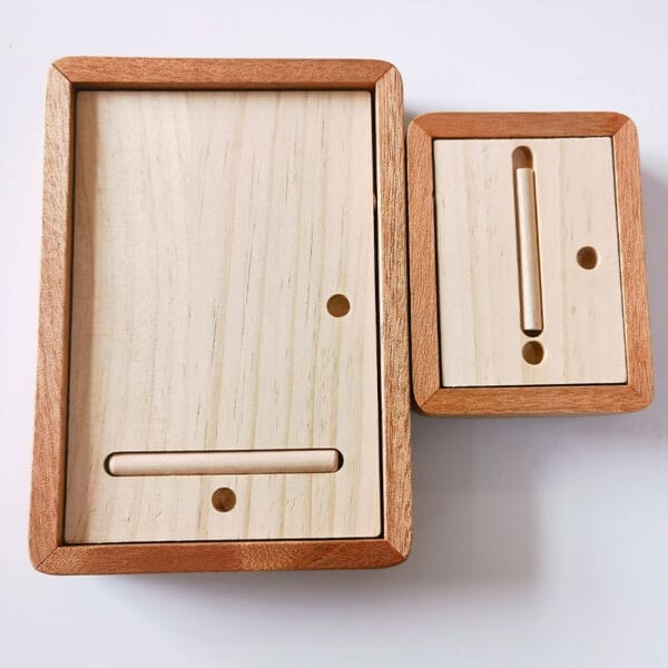 Wooden Picture Frames: Solid wood tabletop display frames, bulk set includes large and small sizes