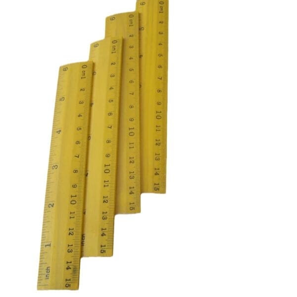 Wholesale Wooden Yardsticks: Orange painted yellow wood rulers for schools, with custom logo & OEM options